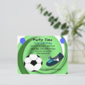 サッカーの誕生日パーティーへの招待 招待状 (スタンド正面)