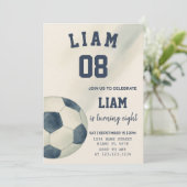 サッカーの誕生日パーティーへようこそ！ 招待状 (スタンド正面)