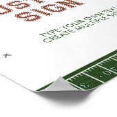 サッカーの誕生日パーティーテーブルの看板 ポスター (角)