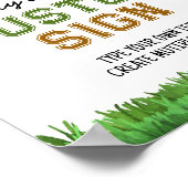 サッカーの誕生日パーティーテーブルの看板 ポスター (角)