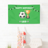 サッカーの誕生日パーティーバナー(名入れ可) 横断幕 (インサイチュ)