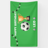 サッカーの誕生日パーティーバナー(名入れ可) 横断幕 (縦)
