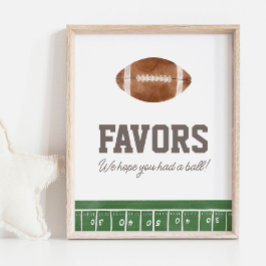 サッカーの誕生日パーティー好意サイン ポスター