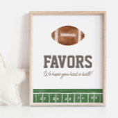 サッカーの誕生日パーティー好意サイン ポスター