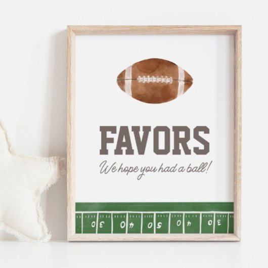 サッカーの誕生日パーティー好意サイン ポスター