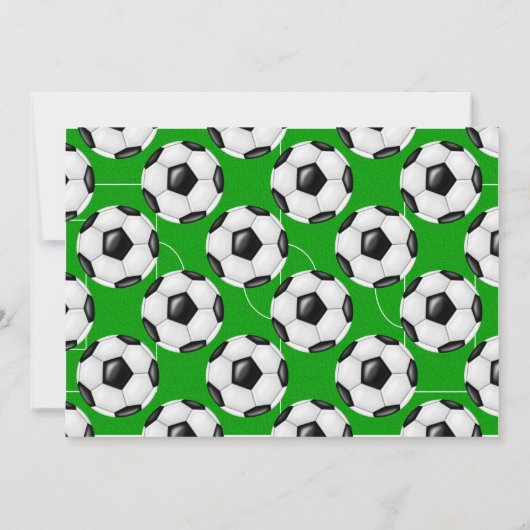 サッカーの誕生日パーティー招待状サッカーファン 招待状 (裏面)