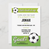 サッカーの誕生日パーティー招待状5x7 -少年 招待状 (正面)