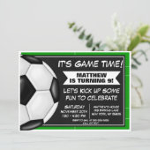 サッカーの誕生日パーティー招待状 サッカーファン向け 招待状 (スタンド正面)