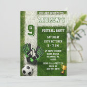 サッカーの誕生日パーティー招待状 招待状 (スタンド正面)