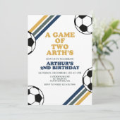 サッカーの誕生日パーティー招待状 招待状 (スタンド正面)