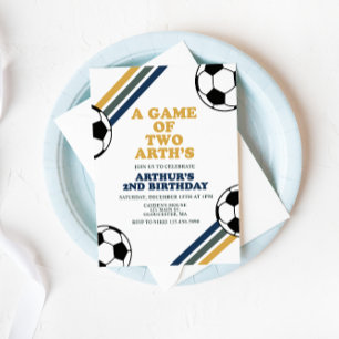 サッカーの誕生日パーティー招待状 招待状