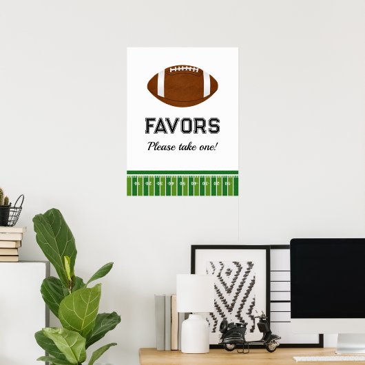 サッカーの誕生日パーティー |お引き立て下さい ポスター (ホームオフィス)