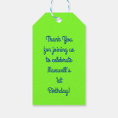 サッカーの誕生日パーティー ギフトタグ (裏面)