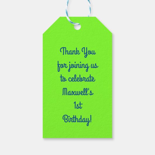 サッカーの誕生日パーティー ギフトタグ (裏面)