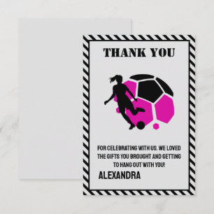 サッカーの誕生日パーティー, サッカー女子プレーヤー サンキューカード