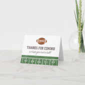 サッカーの誕生日パーティー サンキューカード (正面)