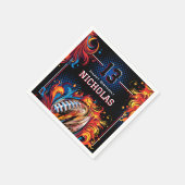 サッカーの誕生日パーティー スタンダードカクテルナプキン (角)