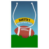 サッカーの誕生日パーティー スモールペーパーバッグ (裏面)