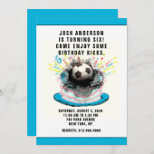 サッカーの誕生日パーティー セーブザデート (正面/裏面)