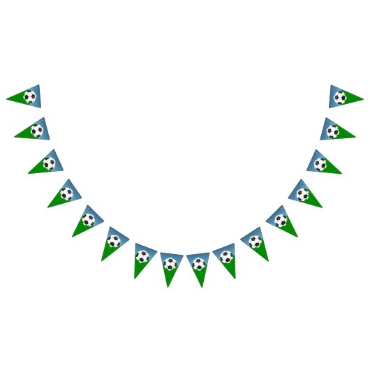 サッカーの誕生日パーティー バンティングフラッグ (全)