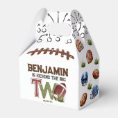 サッカーの誕生日パーティー フェイバーボックス (正面サイド)