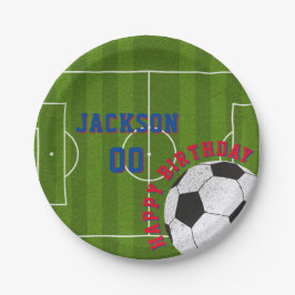サッカーの誕生日パーティー ペーパープレート