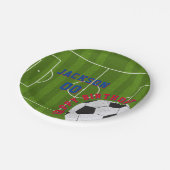 サッカーの誕生日パーティー ペーパープレート (アングル)