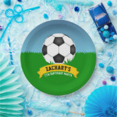 サッカーの誕生日パーティー ペーパープレート (パーティー)