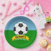 サッカーの誕生日パーティー ペーパープレート (パーティー)