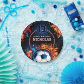 サッカーの誕生日パーティー ペーパープレート (パーティー)