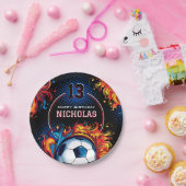 サッカーの誕生日パーティー ペーパープレート (パーティー)