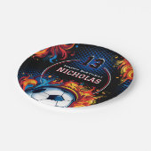 サッカーの誕生日パーティー ペーパープレート (アングル)