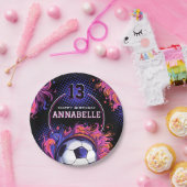 サッカーの誕生日パーティー ペーパープレート (パーティー)