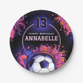 サッカーの誕生日パーティー ペーパープレート
