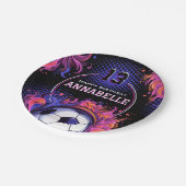 サッカーの誕生日パーティー ペーパープレート (アングル)