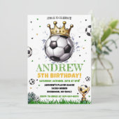 サッカーの誕生日パーティー 招待状 (スタンド正面)