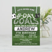 サッカーの誕生日パーティー 招待状 (スタンド正面)