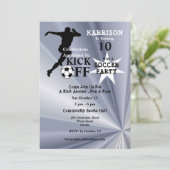 サッカーの誕生日パーティー 招待状 (スタンド正面)