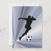 サッカーの誕生日パーティー 招待状 (裏面)