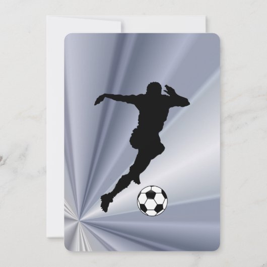 サッカーの誕生日パーティー 招待状 (裏面)