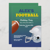 サッカーの誕生日パーティー 招待状 (正面/裏面)