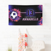 サッカーの誕生日パーティー 横断幕 (インサイチュ)