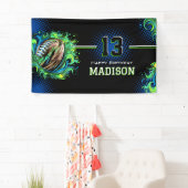 サッカーの誕生日パーティー 横断幕 (インサイチュ)