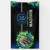 サッカーの誕生日パーティー 横断幕 (縦)