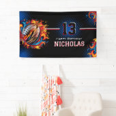 サッカーの誕生日パーティー 横断幕 (インサイチュ)