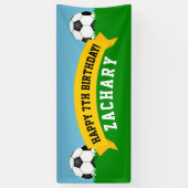 サッカーの誕生日パーティー 横断幕 (縦)