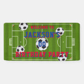 サッカーの誕生日パーティー 横断幕 (横)