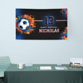サッカーの誕生日パーティー 横断幕 (トレードショー)
