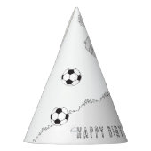 サッカーの誕生日パーティー（男の子） – 自分の帽子に色を パーティーハット (左)