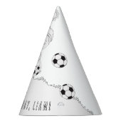 サッカーの誕生日パーティー（男の子） – 自分の帽子に色を パーティーハット (右)